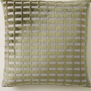West Elm Cut Green Velvet Archways Pillow Cover